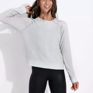 Beyond Yoga Gray Snake Print Long Sleeve Top XS